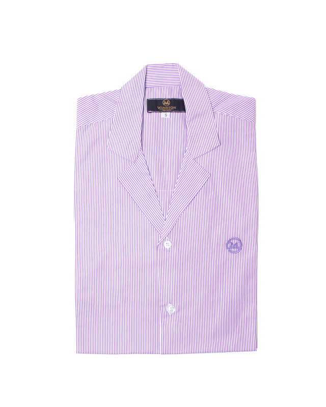 Aloha Shirt: Purple and White Striped