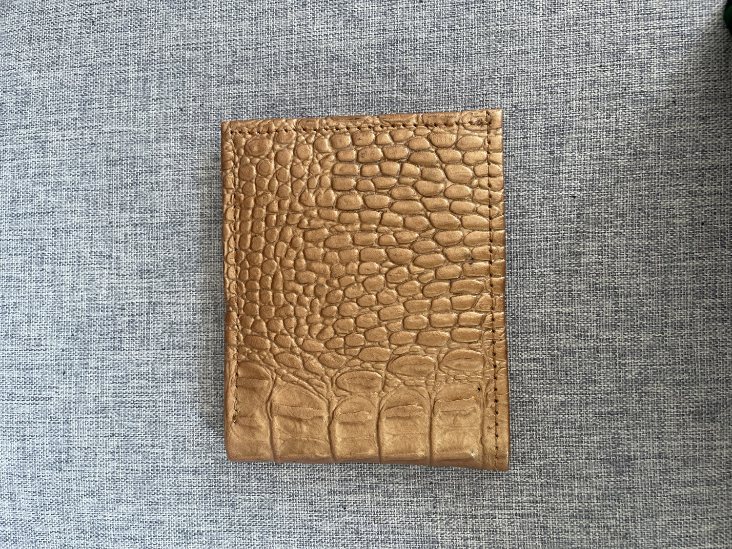 Wallet: Gold Crocodile Print