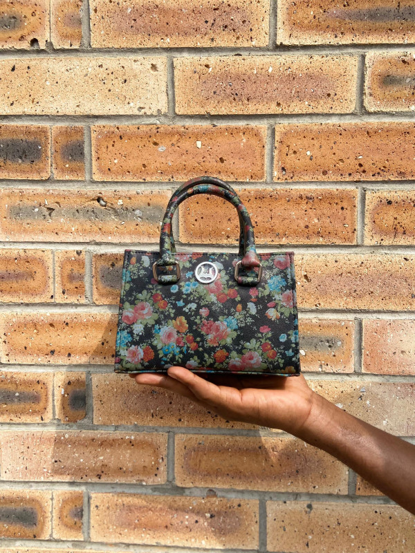 Lagos Mini: Black and Red Floral Print