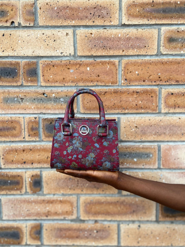 Lagos Micro: Red and Beige Floral Print