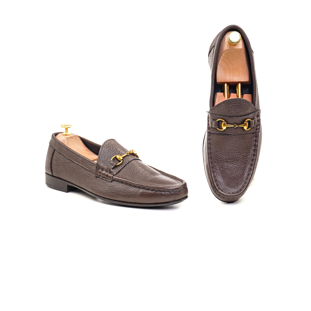 Loafers: Brown with Horse-Bit Buckle